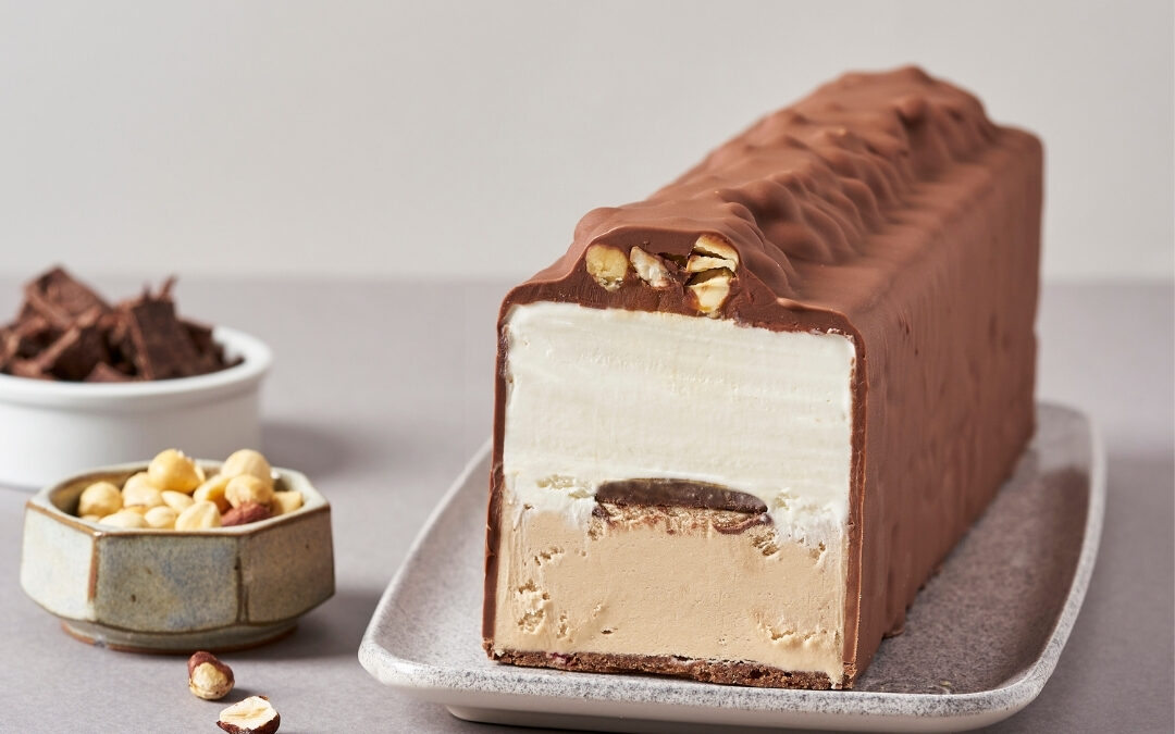 Barra helada de chocolate y maní